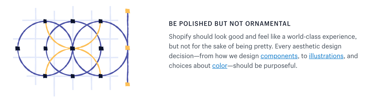 Shopify: Be polished but not ornamental